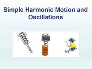 Simple Harmonic Motion and Oscillations Oscillations A is