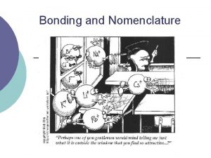 Bonding and Nomenclature BONDING When atoms interact to