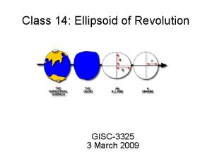 Class 14 Ellipsoid of Revolution GISC3325 3 March