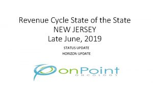 Revenue Cycle State of the State NEW JERSEY