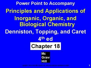 Power Point to Accompany Principles and Applications of