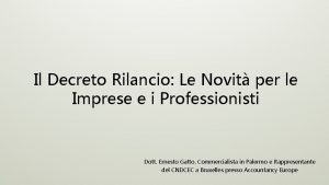 Il Decreto Rilancio Le Novit per le Imprese