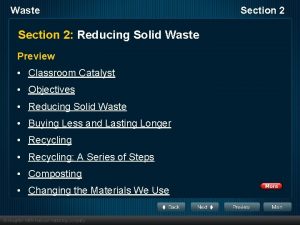 Waste Section 2 Reducing Solid Waste Preview Classroom