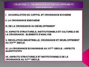 CHAPITRE 2 CROISSANCE ET DEVELOPPEMENT Modifi le 2112022