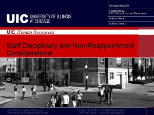 Revised 062507 UIC Human Resources Published by UIC