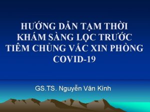 HNG DN TM THI KHM SNG LC TRC