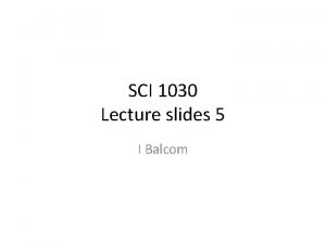SCI 1030 Lecture slides 5 I Balcom Bioregionalism