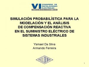 SIMULACIN PROBABILSTICA PARA LA MODELACIN Y EL ANLISIS