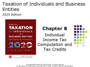 Taxation of Individuals and Business Entities 2020 Edition