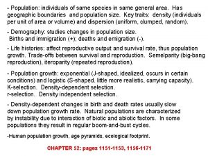 Population individuals of same species in same general