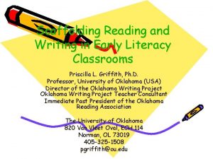 Scaffolding Reading and Writing in Early Literacy Classrooms