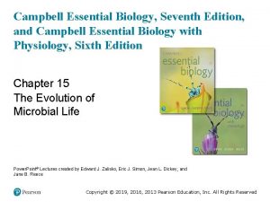 Campbell Essential Biology Seventh Edition and Campbell Essential