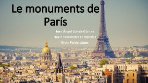 Le monuments de Pars Jose ngel Conde Gmez