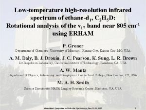 Lowtemperature highresolution infrared spectrum of ethaned 1 C