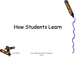 How Students Learn 2112022 DidarMillenniumHow Students Learn Laws