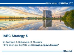 IARC Strategy 5 M Geelhoed S Grdanovska C
