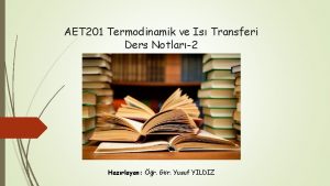 AET 201 Termodinamik ve Is Transferi Ders Notlar2