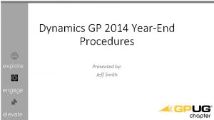 Dynamics GP 2014 YearEnd Procedures explore engage elevate