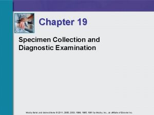 Chapter 19 Specimen Collection and Diagnostic Examination Mosby