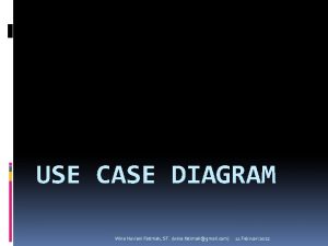 USE CASE DIAGRAM Wina Noviani Fatimah ST wina