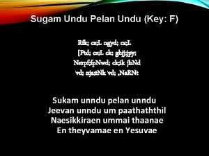 Sugam Undu Pelan Undu Key F Rfk cz