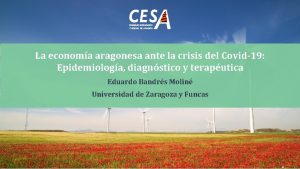 La economa aragonesa ante la crisis del Covid19