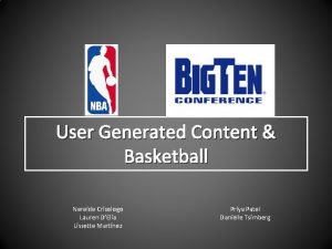 User Generated Content Basketball Nereide Crisologo Lauren DElia
