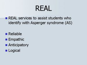 REAL n REAL services to assist students who