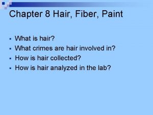 Chapter 8 Hair Fiber Paint What is hair