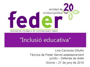 Inclusi educativa Lina Carranza Ortuo Tcnica de Feder