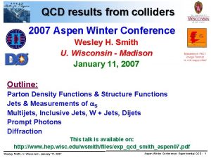 QCD results from colliders 2007 Aspen Winter Conference