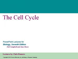 The Cell Cycle Power Point Lectures for Biology