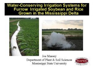 WaterConserving Irrigation Systems for Furrow Irrigated Soybean and