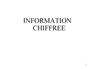 INFORMATION CHIFFREE 1 Pourcentages Pourcentages instantans Pourcentage dvolution