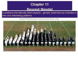 Chapter 11 Beyond Mendel Conditions that Mendel didnt