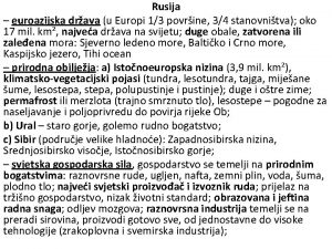 Rusija euroazijska drava u Europi 13 povrine 34
