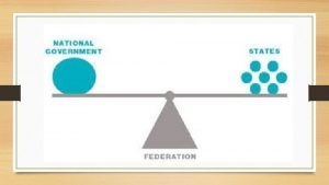 Federalism Balancing and Checking Great Power Federalism and