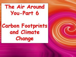 The Air Around YouPart 6 Carbon Footprints and