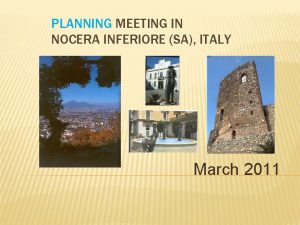 PLANNING MEETING IN NOCERA INFERIORE SA ITALY March