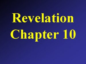 Revelation Chapter 10 Revelation 10 1 And I