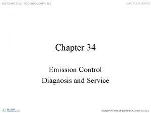 Chapter 34 Emission Control Diagnosis and Service Emission