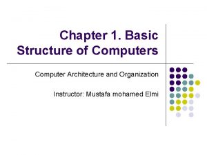 Chapter 1 Basic Structure of Computers Computer Architecture