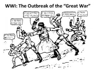 WWI The Outbreak of the Great War Causes