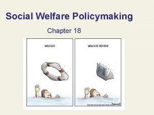 Social Welfare Policymaking Chapter 18 Social Welfare Programs