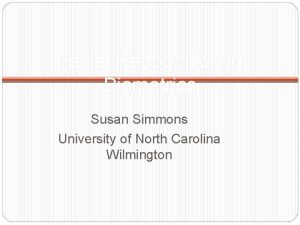 Facial Recognition in Biometrics Susan Simmons University of