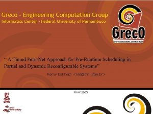 Greco Engineering Computation Group Informatics Center Federal University