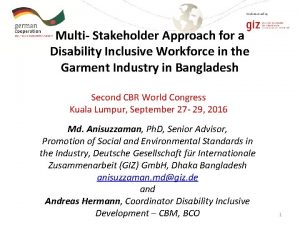 Multi Stakeholder Approach for a Disability Inclusive Workforce