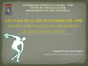 UNIVERSIDADE FEDERAL DA PARABA UFPB CENTRO DE CINCIAS