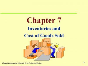 Chapter 7 Inventories and Cost of Goods Sold