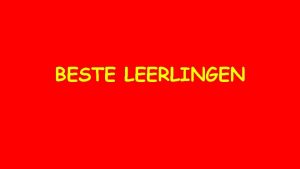 BESTE LEERLINGEN de oudervereniging daagt jullie uit om